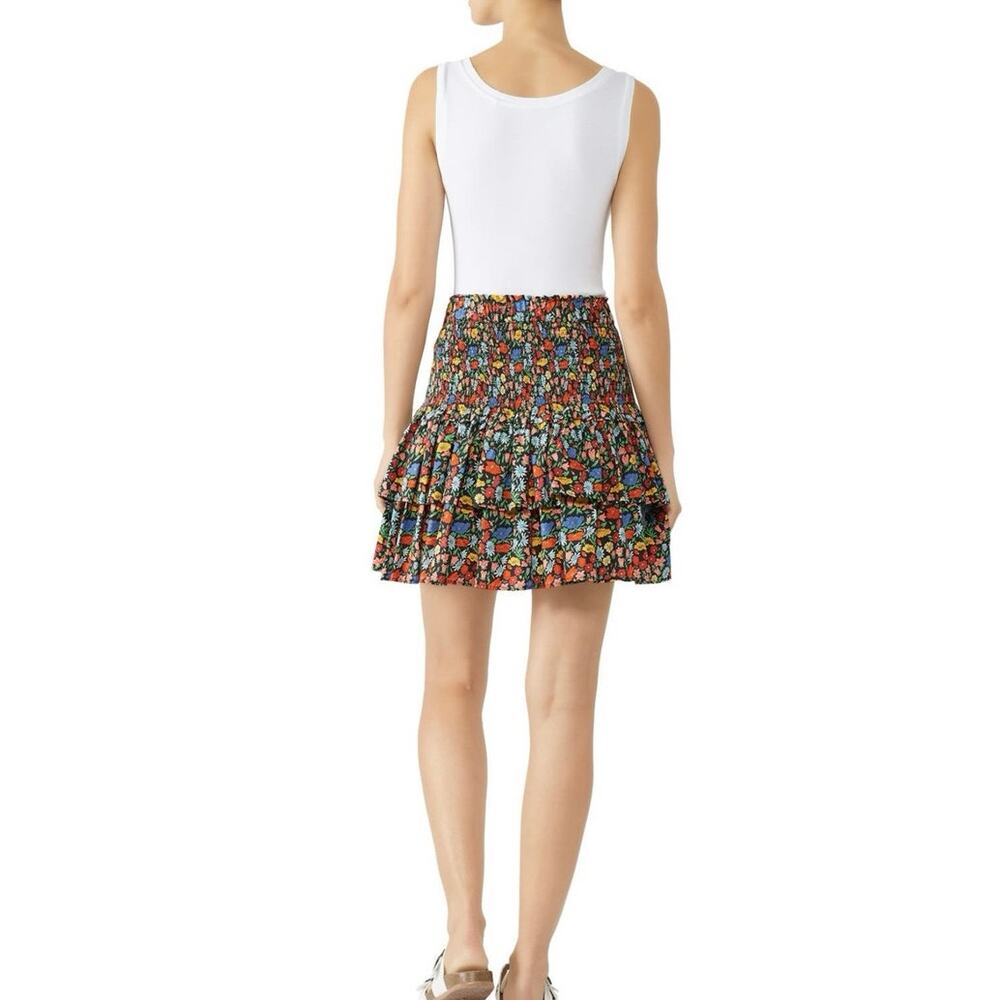 PERSEVERANCE Multicolor Floral Print Blooms Smocked Midi Skirt size 16 US 12 - Picture 2 of 12